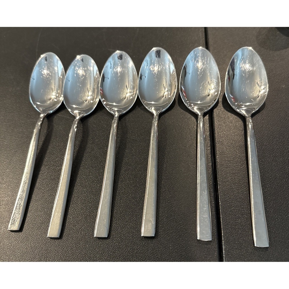 Reed & Barton Cole Soup Spoons Spoon 18/10‎ Stainless Steel Flatware Set Of 6